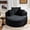 Black, variant on 37" Round Boneless Chair with Pillow, Beanbag Cloud Sofa Flannel Fabric Modern Accent Chair for Reading Nook, Bedroom (White)