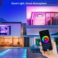 thumbnail image 4 of Yeacher RGBCW Ceiling Lamp Full Color Dimming APP BT Remote Control Intelligent Voice Control Bedroom, 4 of 8