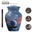 thumbnail image 2 of JAGASY Golf Ball Memorial Urn for Ashes Adult Male, Blue Small Urns for Ashes Keepsake, White Golf Ball Decorative Urns for Mother, Ocean Waves Handmade Cremation Urn for Father, (3 Inch), 2 of 7