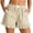 Khaki -AI11, variant on Womens Shorts Summer Ruffle Striped Shorts Casual Y2K Summer Beach Shorts Pants with Pockets 2026 Sky Blue M