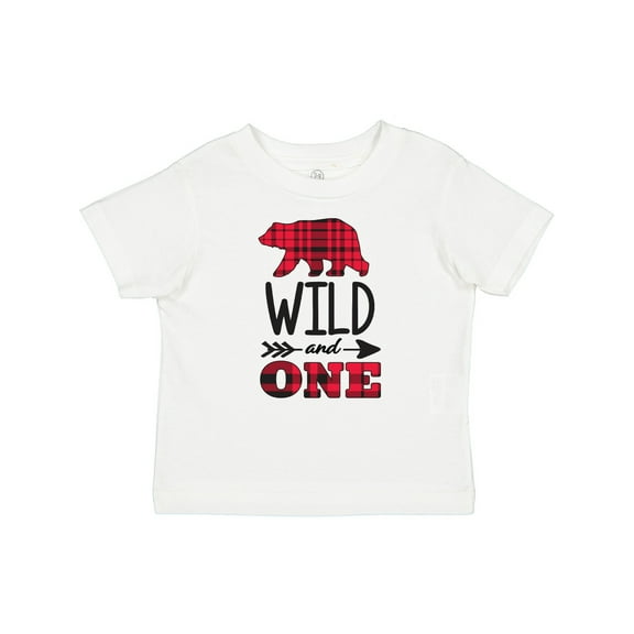 Inktastic Plaid Bear Wild and 1 with Arrow Boys or Girls Baby T-Shirt