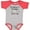 Baseball Heather and Red, variant on Inktastic Grandma and Grandpa Love Me Heart Grandchild Boys or Girls Baby Bodysuit
