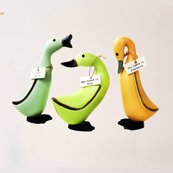 KALLORY Wooden Model Figurine Children's Toys Desktop Decor Wood Painted Three Pieces Figurine Mini Toy Gift(12004A)