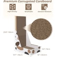 thumbnail image 4 of Cat Scratching Board, L Shaped Corrugated Cat Scratching Board with Box, Protect Furniture Couch, 4 of 8