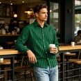 thumbnail image 5 of Mfakffe Mens Dress Shirts Long Sleeve Button Down Plaid Shirts Business Casual Tops with Pocket, 5 of 5