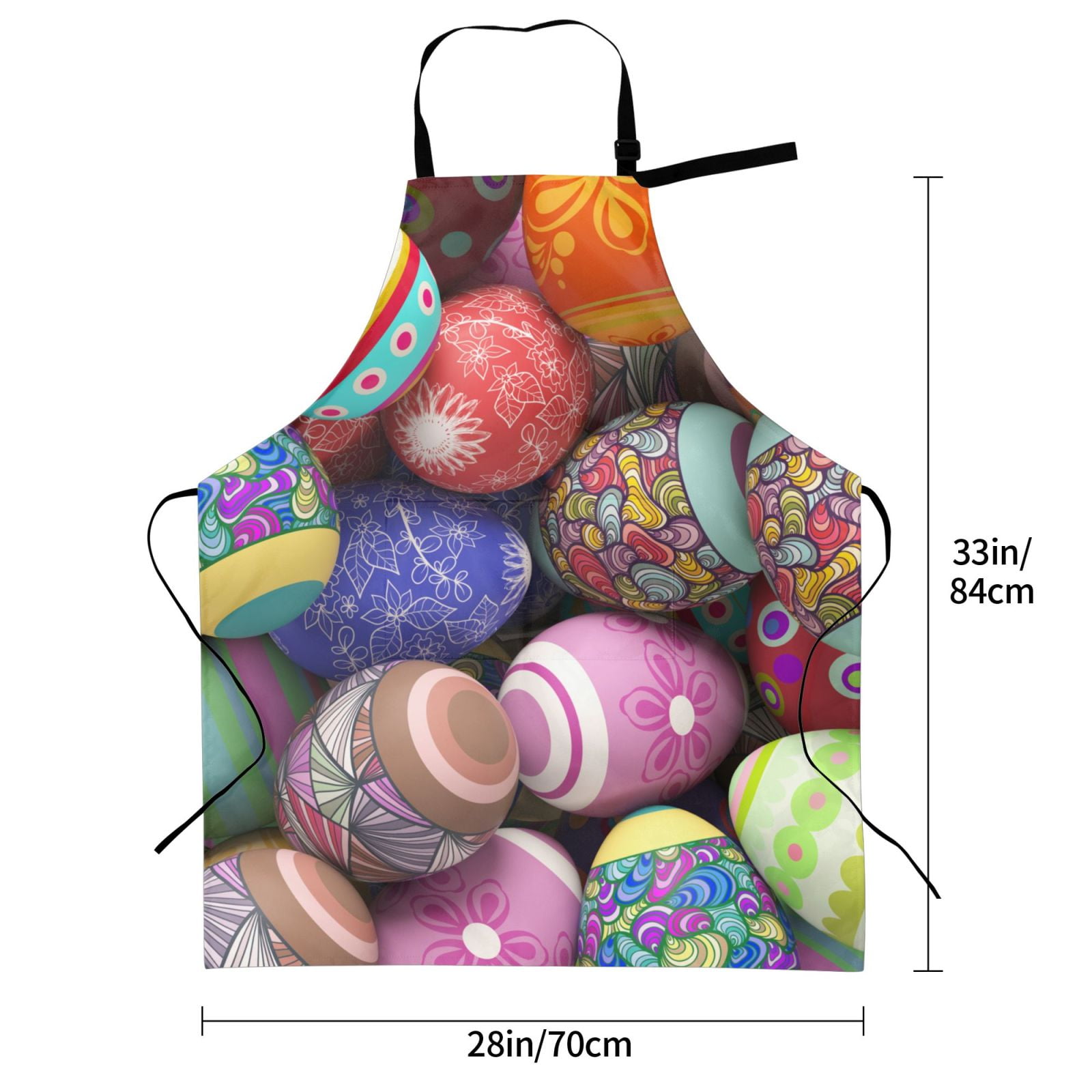 Kdxio Easter Eggs1 Apron with Pockets Adjustable Kitchen Aprons for Men Women Waterproof Aprons for Cooking,Drawing,Crafting, Baking Household Cleaning