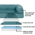 thumbnail image 5 of FurHaven Plush & Suede Cooling Gel Foam Top Sofa Pet Bed for Dogs & Cats - Deep Pool, Jumbo Plus, 5 of 12
