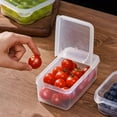 thumbnail image 3 of sunsanly 500/600ML Food Storage Box Transparent Two Compartments 90 Degree Opening Lid Stackable Fridge Organizer Picnic Vegetable Fruit Bins Salad Container, 3 of 8