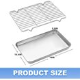 thumbnail image 2 of QZS Heavy Duty Oil Drain Plate,Stainless Steel Turkey Roaster Pan,Large Roasting Pan,Easy Clean Rectangular Dish Oven,BBQ Bakeware for Camping,Baking Cooking,1Set, 2 of 7