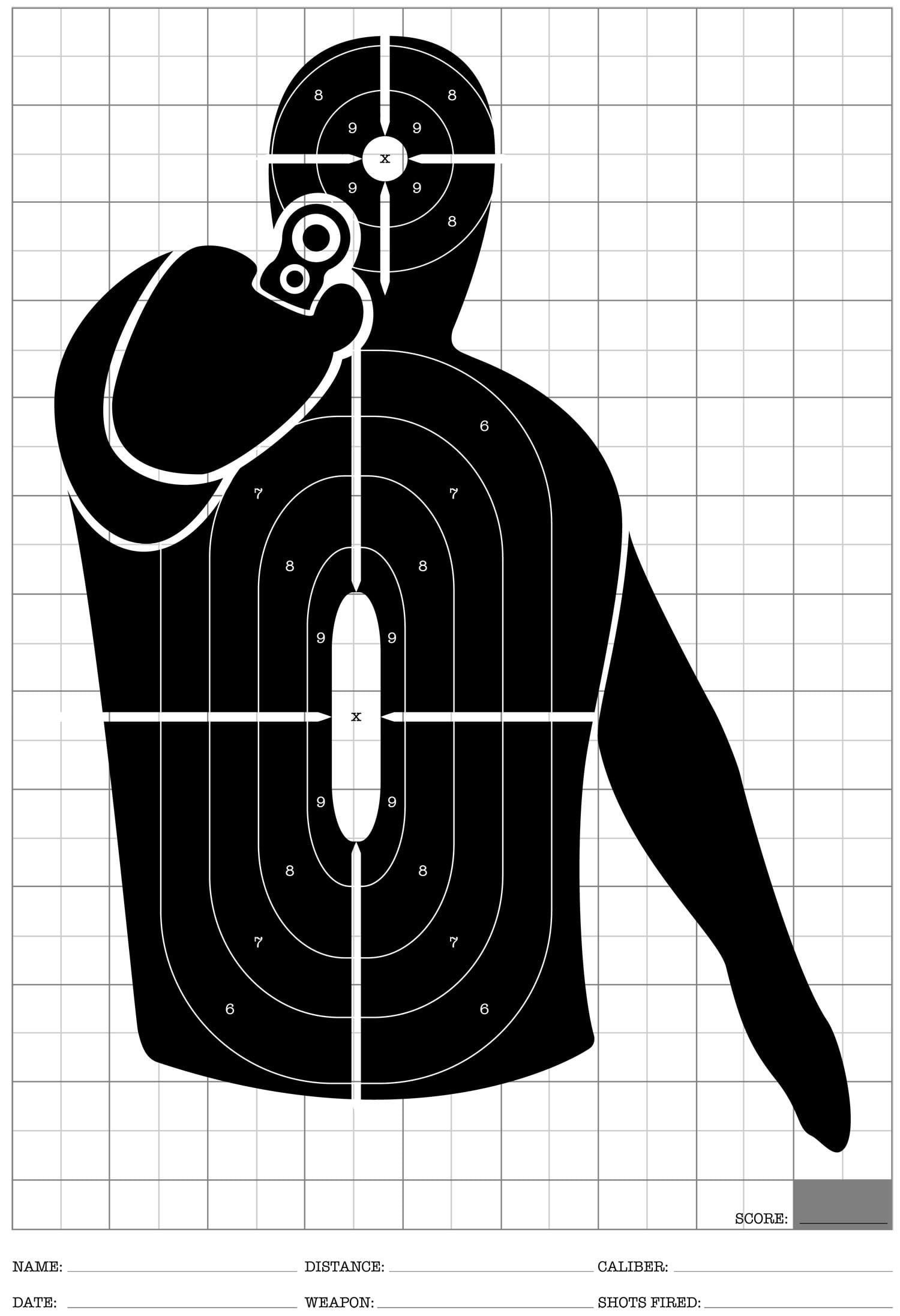 Black Paper Shooting Paper Targets Target For Practice Shooter | Free ...