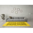 thumbnail image 3 of Ahgly Company Machine Washable Indoor Rectangle Oriental Yellow Traditional Area Rugs, 8' x 12', 3 of 4