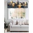 thumbnail image 5 of City Valances for Windows, Rod Pocket Kitchen Valance Curtains - Soft & Washable Small Window Treatment for Living Room,&nbsp;Bathroom, Oil Painting, 54x18inch, 5 of 9
