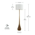 thumbnail image 4 of Novogratz x Globe Electric Harrington 65" Faux Wood Floor Lamp with White Fabric Shade, 67225, 4 of 8