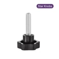 thumbnail image 3 of Uxcell Star Knobs, M12x45mm Plastic Hex Shaped Clamping Handle Screw Knobs, Hand Tightening Star Screw Knob, 3 of 6