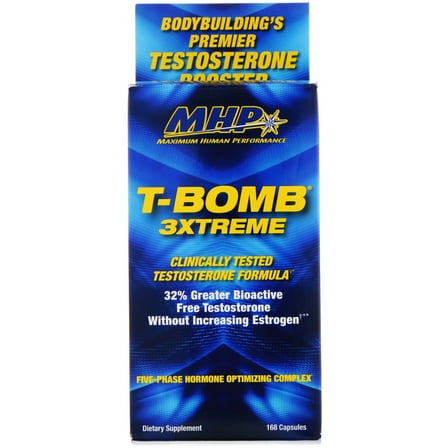 MHP T-Bomb 3Xtreme University Tested Testosterone Formula 168 Capsules