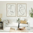 thumbnail image 6 of Kate and Laurel Sylvie 871 Modern Circles and 869 Going in Circles Framed Linen Textured Canvas Wall Art Set by Teju Reval of SnazzyHues, 2 Piece Set 28x38 Natural, Modern Abstract Art for Wall, 6 of 6