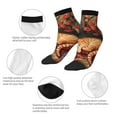 thumbnail image 5 of Naloa Sleeping Cat Flowers Ankle Socks for Women Non Slip Socks No Show Socks Classic Low Cut Casual Socks Casual Socks, 5 of 7