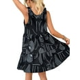 thumbnail image 3 of Women Summer Casual Sleeveless Mini Pleated Tank Vest Dresses, 3 of 7