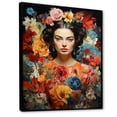 thumbnail image 2 of Designart "Fridas Garden in Colorful Mexican Art" Portrait Floater Framed Wall Art Print, 2 of 7