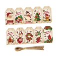 thumbnail image 3 of Etiquetas para regalos de Navidad Etiquetas navideñas para autos Etiquetas para suministros de fiesta Bolsas para alimentos horneados Cantidad 50, 3 of 8