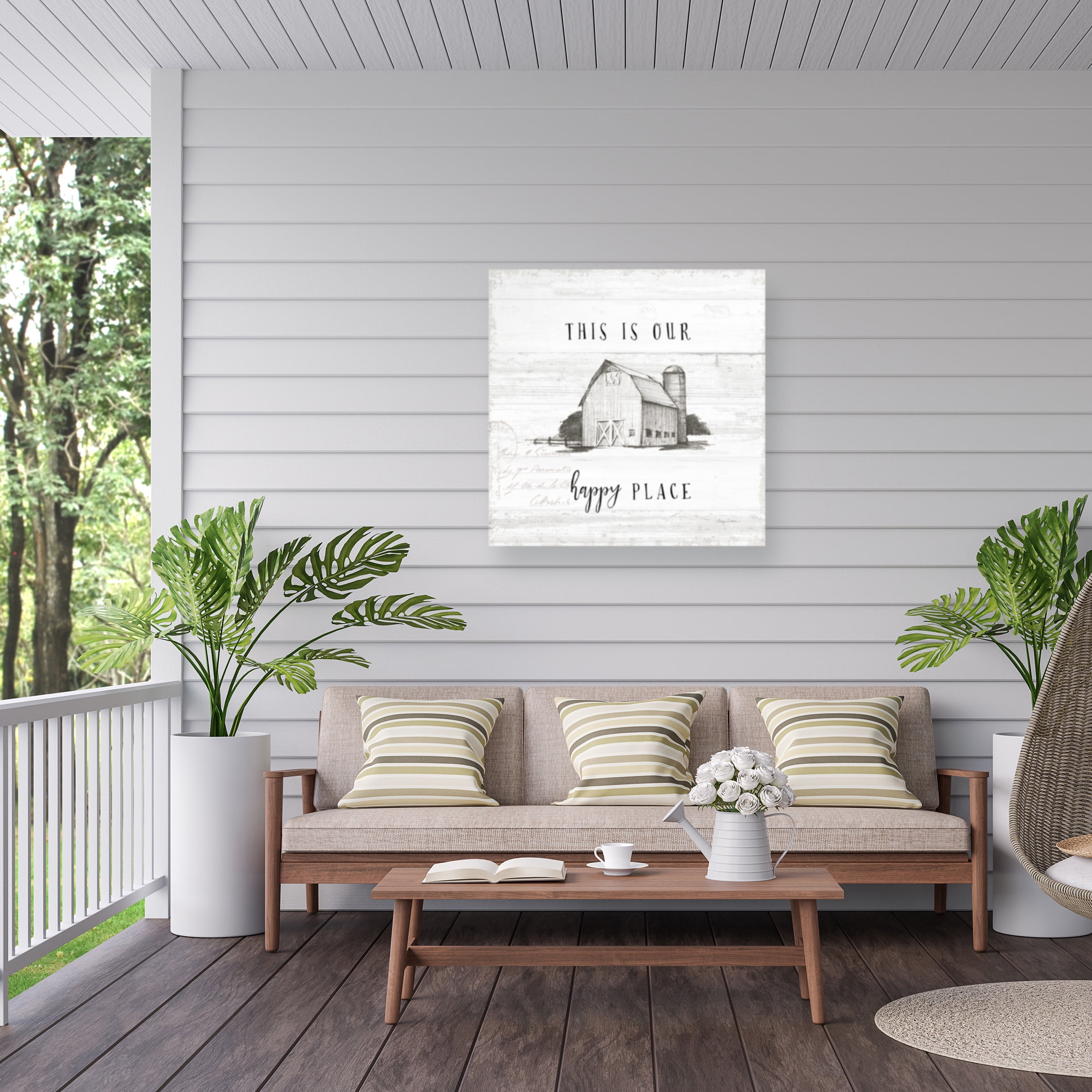 Avery Tillmon 'Farm Life IV Shiplap' Outdoor Canvas 35x47