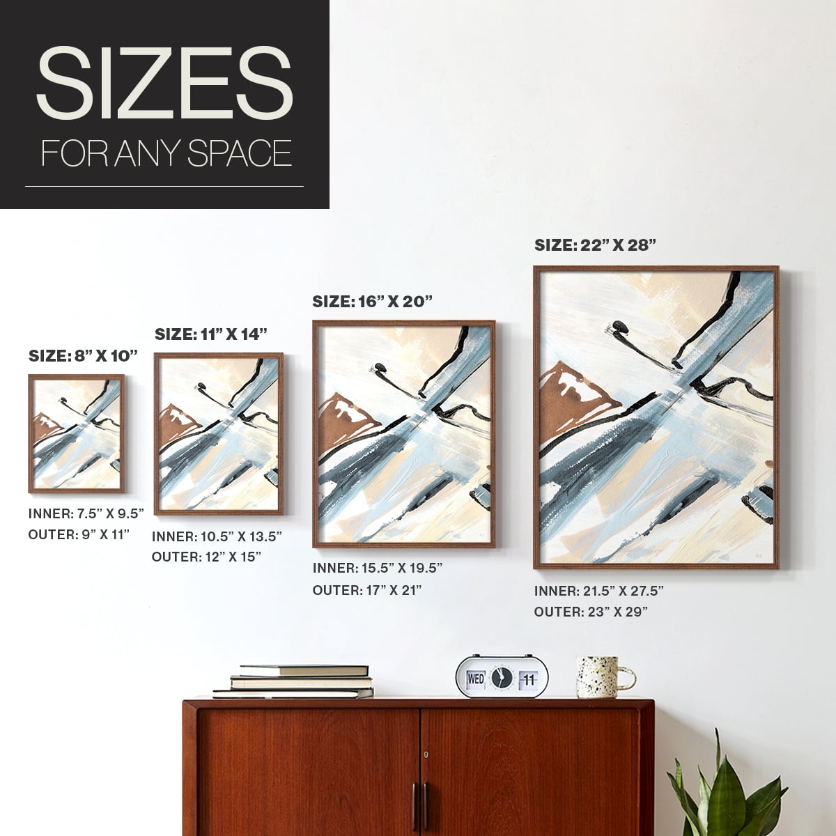 Dancing Wind Revisit I Framed Print in Brown Solid Wood Framed Print No Nail Hanging