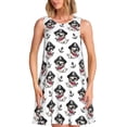 thumbnail image 1 of Balery DOG IS WEARING PIRATE COSTUME Vestidos de verano para mujer con estampado: vestido holgado sin mangas, vestido playero informal y cómodo para días calurosos., 1 of 7