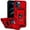 Red, variant on for iPhone 12 Pro Max Case, Soft TPU & Hard PC Anti-scratch Sliding Cover Full Protection Ring Stand Rotating Kickstand Holder Magnetic Shockproof Phone Case Cover for iPhone 12 Pro Max, Black