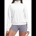 thumbnail image 3 of Sudadera con Media Cremallera para Mujer, para Otoño e Invierno, Informal, Holgada, Resistente Al Viento y Cálida. Gris Flor XL, 3 of 8