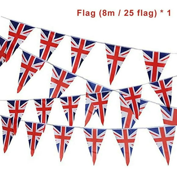 JJBaycosin Jack Outdoor Decoration 26ft Flag British Festival Patriotic Sided 25Party Decoration & Hangs