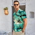 thumbnail image 6 of HAOMEILI Men's Hawaiian Shirt Short Sleeve Floral Button Down Shirts Tropical Holiday Beach Shirts, 6 of 7