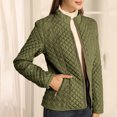 thumbnail image 3 of Wutalume Women's Winter Warm Cotton Jacket Single Breasted Zipper Jacket, Lightweight and Comfortable Outerwear for Cold Weather Protection and Daily Use,Army Green L, 3 of 4