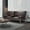 Brown, variant on Walsuuny Futon Sofa Bed Adjustable Futon with 2 Cup Holders & Removable Arms Convertible Folding Recliner faux leather sofa,Black