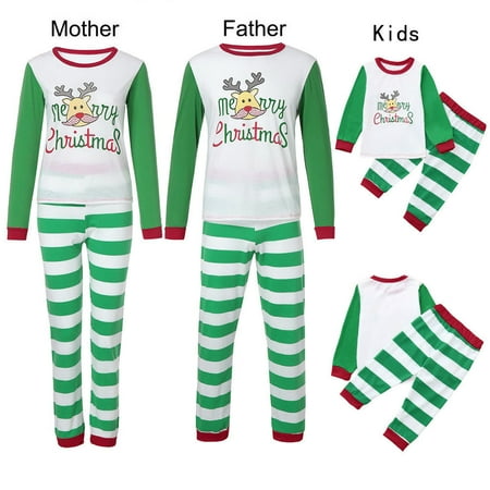 

Gueuusu Family Matching Pajamas Christmas Jammies Clothes Cotton Reindeer Printed Holiday Sleepwear Sets Long Sleeve Pjs