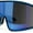Blue Blue Mirror, variant on Mens Color Mirror Super Oversized Wrap Rectangle Plastic Sport Sunglasses All Black