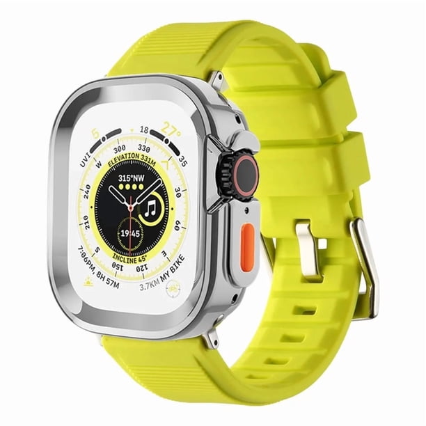 Correa de Silicona para Apple Watch con Funda Anticaída, Compatible con Todas las Series