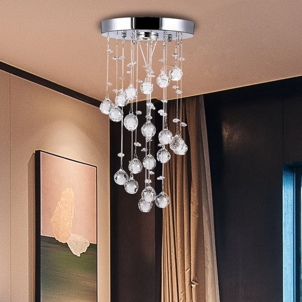 Lámpara De Techo Moderna, Lámpara Colgante De Cristal Led, Lámpara Colgante En Espiral Para Dormitorio, Sala De Estar, Balcón, Pasillo Kearding HA025667-02