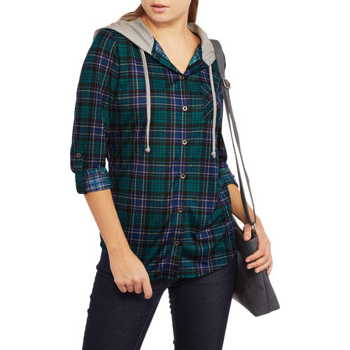 no boundaries plaid hoodie