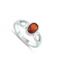 thumbnail image 4 of CHOOSE YOUR COLOR Simulated Garnet Promise Ring .925 Sterling Silver Band Red CZ Female Size 1, 4 of 4