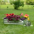 thumbnail image 2 of Sunnydaze Galvanized Square Raised Garden Bed - 4' x 4' x 1' - Silver, 2 of 8