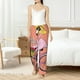 thumbnail image 4 of Fotbe Flamingo Riding a Bicycle Pantalones de Pijama para Mujer, Pantalones de Dormir, Pantalones Pj con Cordón y Bolsillos-Small, 4 of 6