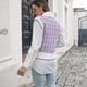 thumbnail image 5 of Chaleco de suéter para mujer suéter sin mangas a cuadros tejido de poliéster suave lavable a máquina informal de moda para citas de invierno ANGGREK Otros, 5 of 7