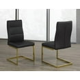 thumbnail image 2 of Fresno 5-Piece Dining Set, Black/Gold, 2 of 8