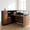 Oak, variant on Single Office Cubicle Desk with Cable Grommet & Side Storage,Ergonomic Modular Cubicle Workstation with Privacy Panels for Call Centers,White1,L59in