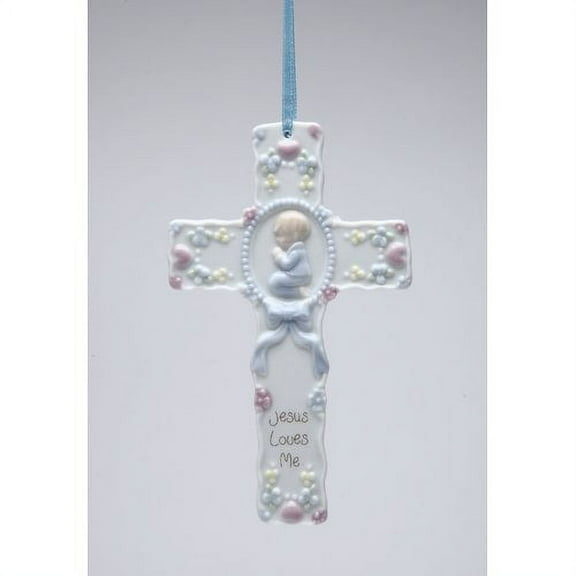 Cosmos Gifts ''Jesus Loves Me'' Baby Cross Shaped Ornament