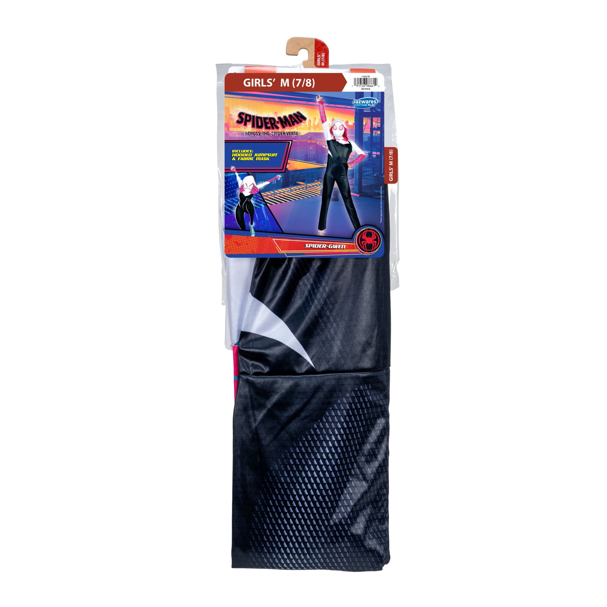 Marvel Spider Gwen Halloween Costume for Children, Girls' Size M (7/8), by Jazwares