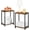 Amber Pine, variant on Side Table Set of 2, 2-Tier Square Modern End Table, Nightstand, Night Stand, Bedside Table, Toolless Assembly, for Living Room, Bedroom, Dark Walnut