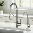 thumbnail image 2 of KRAUS Bolden™ Commercial Style Pull-Down Kitchen Faucet and Purita™ Water Filter Faucet Combo in Spot Free Stainless Steel, 2 of 11