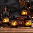 thumbnail image 1 of LED Halloween Decorative Candle Oil Lamp Handheld Creative Retro Pumpkin Lamp Decoration (Scarecrow), 1 of 7