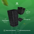 thumbnail image 3 of Worth 2 Pack 22" Tall Plastic Square Tapered Planter with Inside Pots, Black, 3 of 11